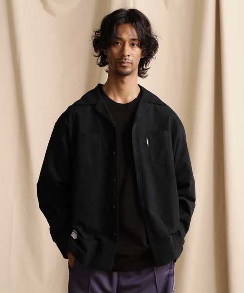 Schott 長袖シャツ Schott N.Y.C 「schott」 長袖シャツ L ブラック メンズ