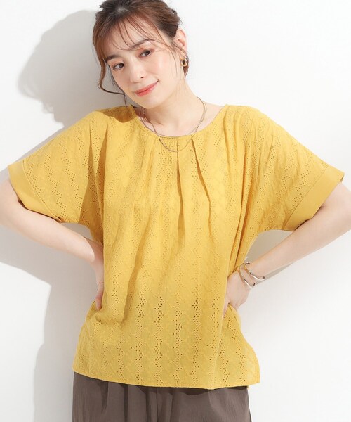 T*様 Sov. イエロー ラップドレス 半袖 DRESKIP（ドレスキップ） tシャツ 半袖 インでもアウトでも 上品な甘さ