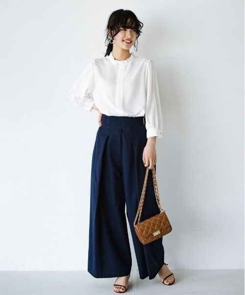 「ANNA LUNA」 長袖ブラウス LARGE ホワイト レディース