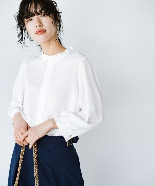 「ANNA LUNA」 長袖ブラウス LARGE ホワイト レディース