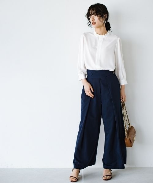 「ANNA LUNA」 長袖ブラウス LARGE ホワイト レディース