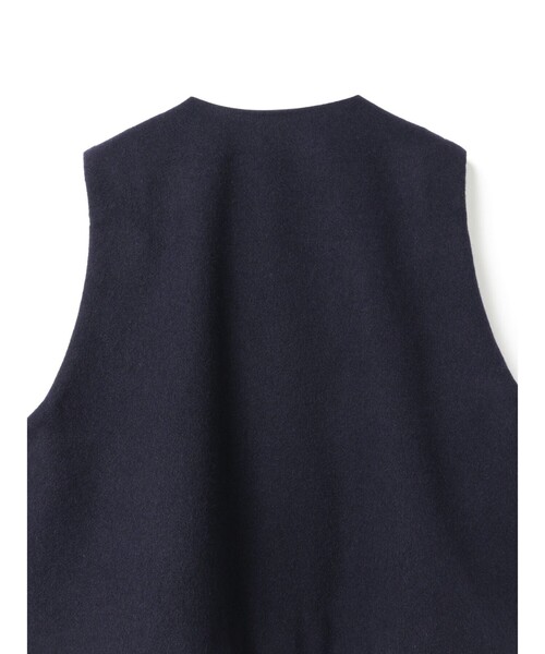 mizuiroind（ミズイロインド） ベスト ジレ ポケット付きクルーネック