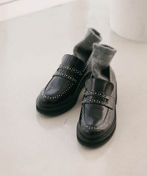 UNITED ARROWS トリプルソール ローファー UNITED ARROWS ローファー スタッズ レディース : ZOZOTOWN