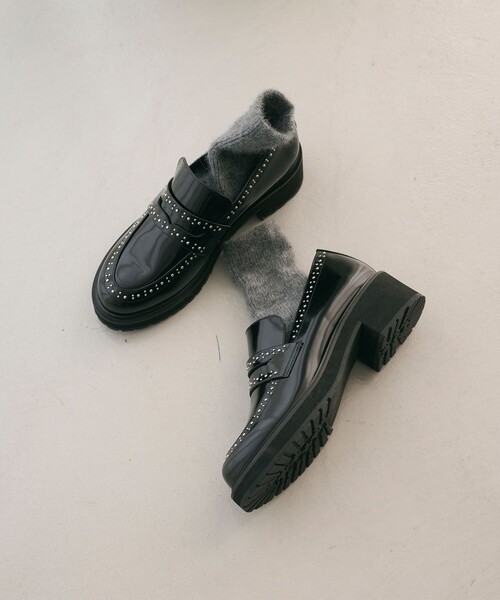 ［美品］ユナイテッドアローズ　ローファー　黒　フリンジ　タッセル　スタッズ UNITED ARROWS ローファー スタッズ レディース : ZOZOTOWN