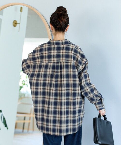 ブラウス シャツ 限定展開　ネル チェック ビックシャツ レディース | FREAK'S STORE | 10