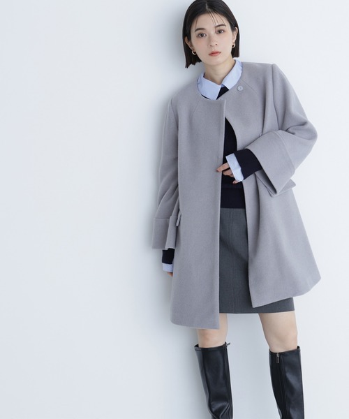NATURAL BEAUTY BASIC ノーカラーコート コート ノーカラー