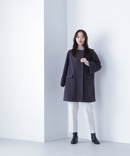 NATURAL BEAUTY BASIC ノーカラーコート コート ノーカラー