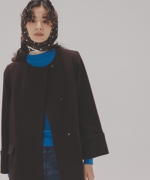 NATURAL BEAUTY BASIC ノーカラーコート コート ノーカラー