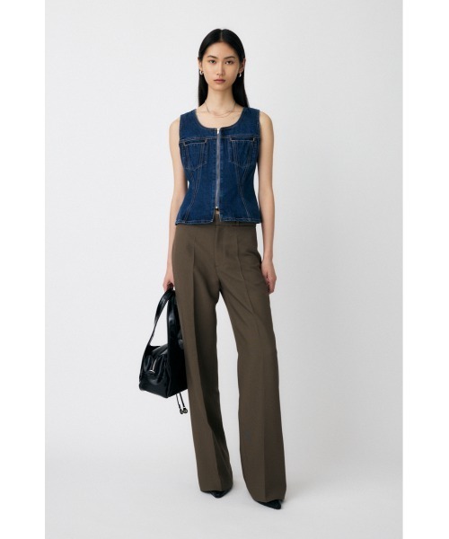 MOUSSY（マウジー） パンツ CENTER PRESS FLARE トラウザー レディース
