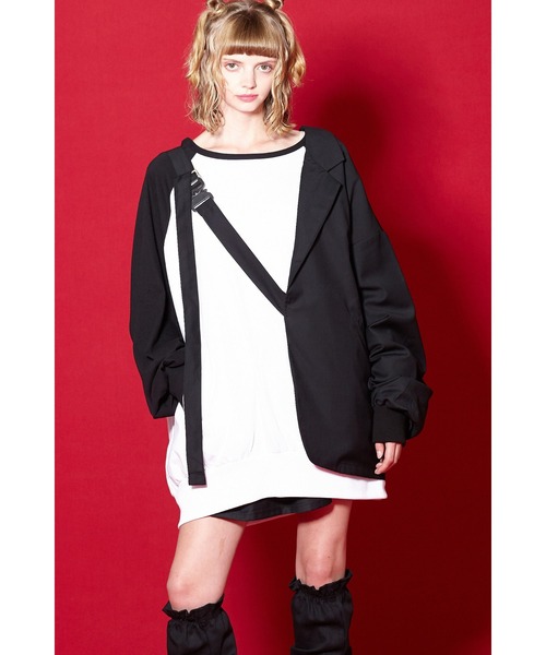 「ankoROCK」 テーラードジャケット ONE SIZE ブラック メンズ_画像2