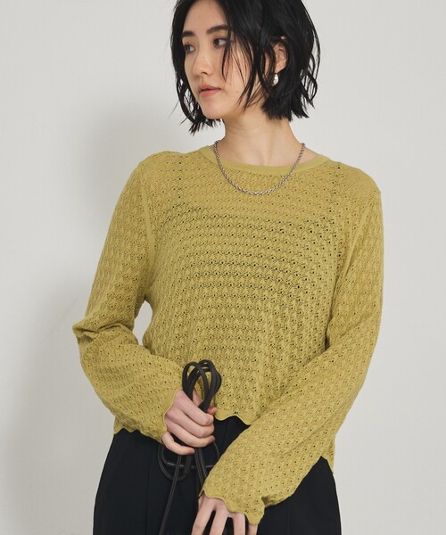 カリテ❤︎ニット qualite（カリテ） ニット セーター スカラップレースニット