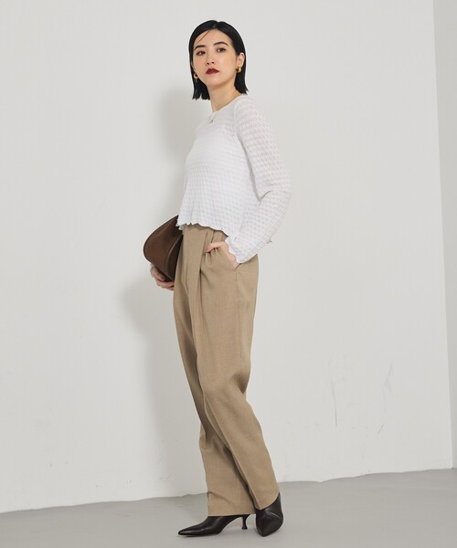 カリテ（qualite）/スカラップレースニット qualite（カリテ） ニット セーター スカラップレースニット