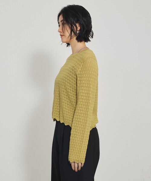 カリテ❤︎ニット qualite（カリテ） ニット セーター スカラップレースニット