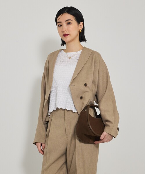 qualite（カリテ） ニット セーター スカラップレースニット