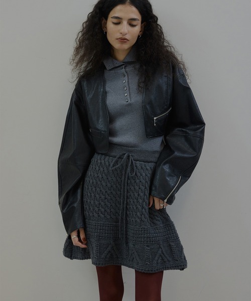 Ameri（アメリ） スカート CABLE KNIT MINI SKIRT : ZOZOTOWN Yahoo!店