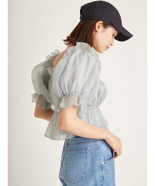「SNIDEL」 半袖カットソー ONE SIZE ブラック レディースの画像