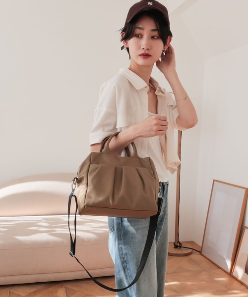 T・S・L ボストンバッグ ギャザーポケット2WAYボストンバッグ