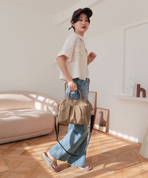 T・S・L ボストンバッグ ギャザーポケット2WAYボストンバッグ