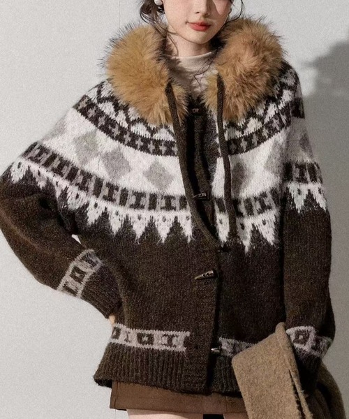 Sibra（シブラ） コート アウター ユニセックス対応／取り外し可ファー