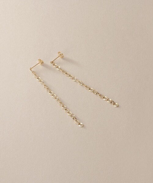 COCOSHNIK（ココシュニック） ピアス K10シースルーフラット スタッド