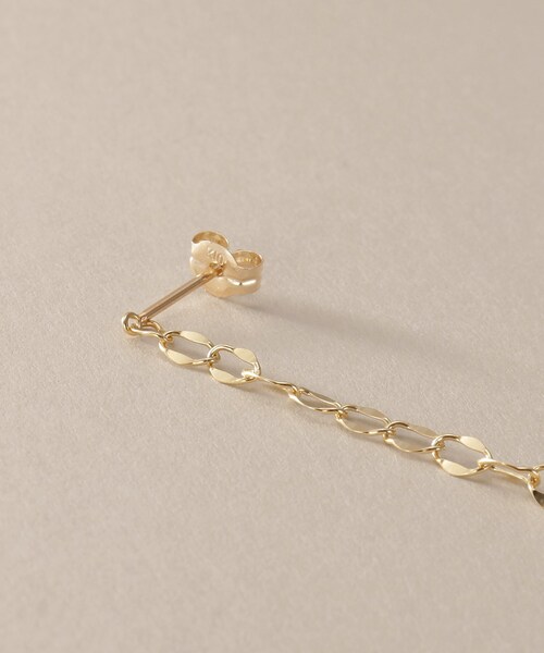 COCOSHNIK（ココシュニック） ピアス K10シースルーフラット スタッド