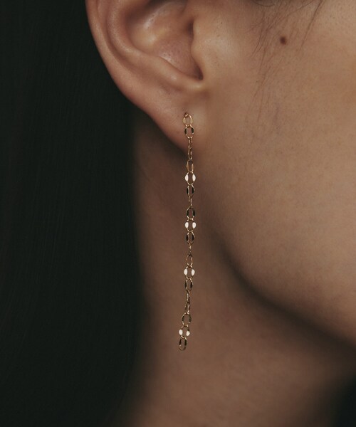 COCOSHNIK（ココシュニック） ピアス K10シースルーフラット スタッド