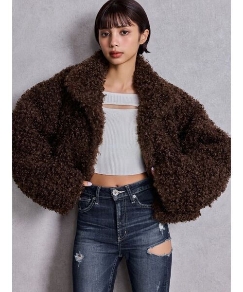 GYDA（ジェイダ） ブルゾン アウター プードルフェイクファーコート