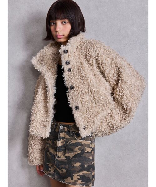 GYDA（ジェイダ） ブルゾン アウター プードルフェイクファーコート