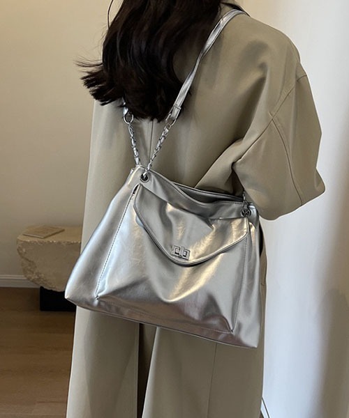 「NANEA」 2WAYバッグ フリー シルバー レディース_画像5