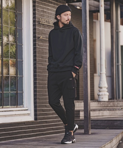 「felkod」 プルオーバーパーカー M ブラック×ブラック メンズ_画像6