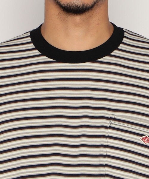 「DANTON」 半袖Tシャツ L ベージュ系その他2 メンズ_画像8