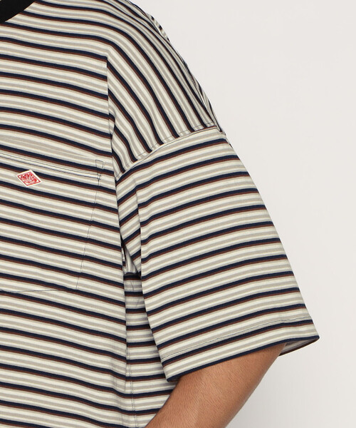 「DANTON」 半袖Tシャツ L ベージュ系その他2 メンズ_画像9