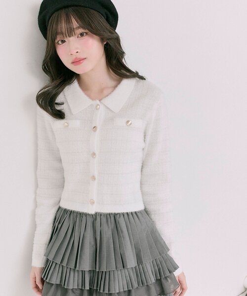 OLIVE des OLIVE（オリーブデオリーブ） ニット セーター ツイード衿