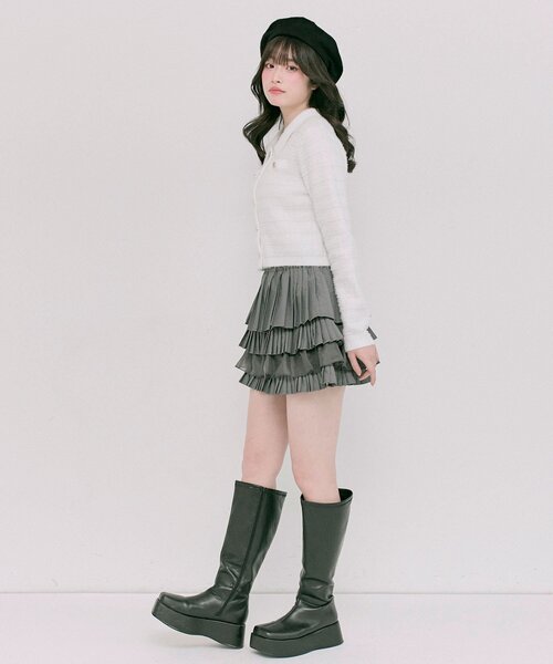 OLIVE des OLIVE（オリーブデオリーブ） ニット セーター ツイード衿