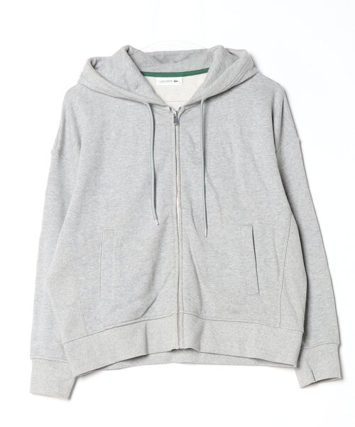 美品【一回着用】【Lサイズ】【グレー】【STARS】【2023】パーカー LACOSTE（ラコステ） ジップアップパーカー 34 グレー レディース