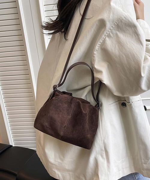 【新品】ショルダーバッグ　スエード　モロッコ gossara（ゴサラ） ショルダーバッグ バッグ スエード横長ショルダー