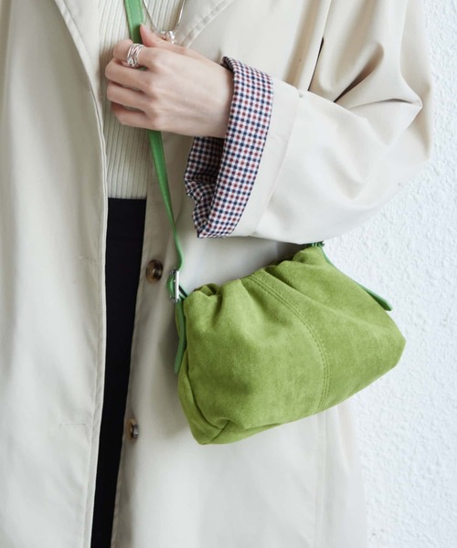 『未使用』ATAO breeze 2way ショルダーバッグ ラビットファー付き LA VORAGINE（ラ ヴォラジネ） ショルダーバッグ バッグ スエード2way