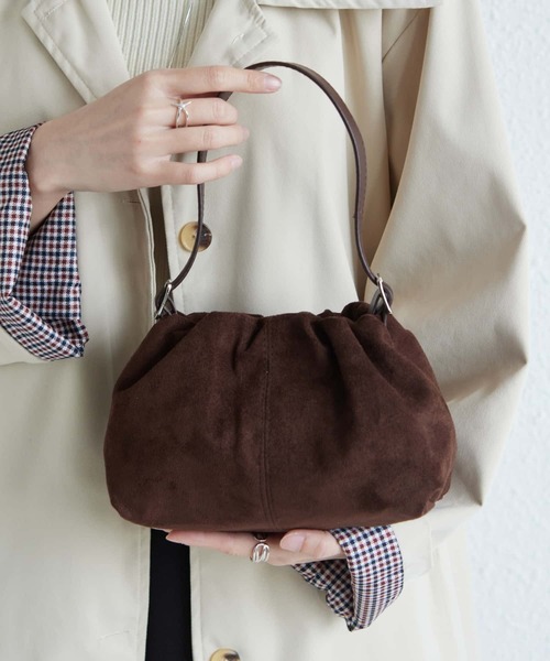 ショルダーバッグ HALABY Suede 2way Bag LA VORAGINE（ラ ヴォラジネ） ショルダーバッグ バッグ スエード2way