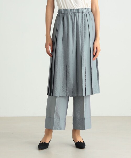 「BACCA」 プリーツスカート 36 ベージュ レディース_画像4