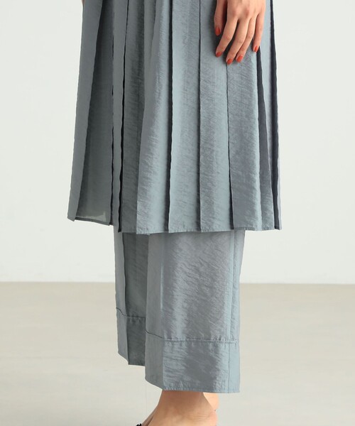 「BACCA」 プリーツスカート 36 ベージュ レディース_画像9