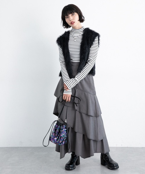 「PAGEBOY」 フレアスカート FREE ブラック レディース_画像7