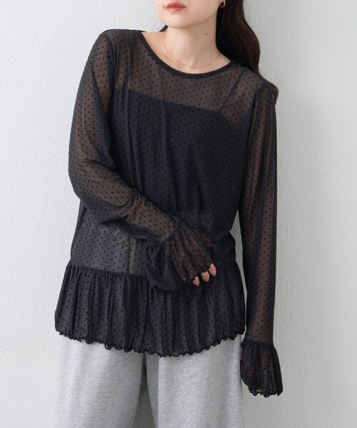 CIAOPANIC TYPY（チャオパニックティピー） tシャツ フロッキードット