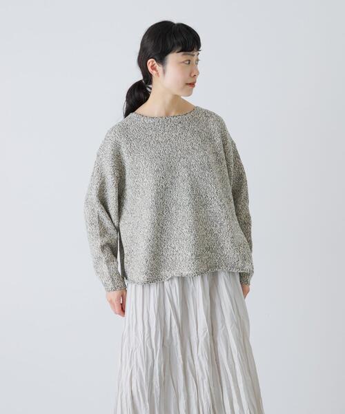 かぐれ ニット セーター テープヤーンボートネックニット レディース