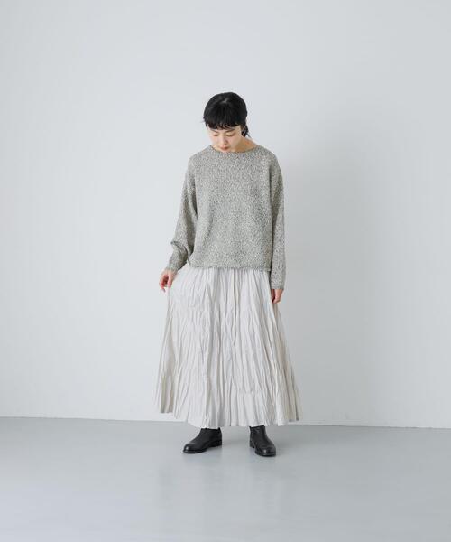 かぐれ ニット セーター テープヤーンボートネックニット レディース