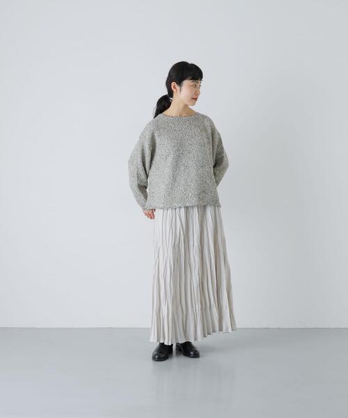 かぐれ ニット セーター テープヤーンボートネックニット レディース