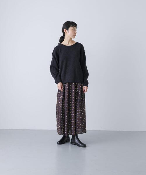 かぐれ ニット セーター テープヤーンボートネックニット レディース