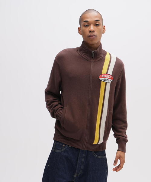 セーター ニット 「A.A.R.C」COTTON ZIP UP KNIT / コットン ジップアップ ニット / AVIREX / アヴィレックス メの画像