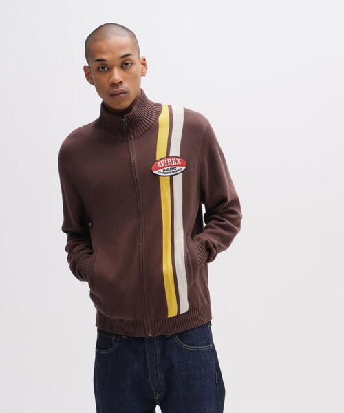 セーター ニット 「A.A.R.C」COTTON ZIP UP KNIT / コットン ジップアップ ニット / AVIREX / アヴィレックス メの画像
