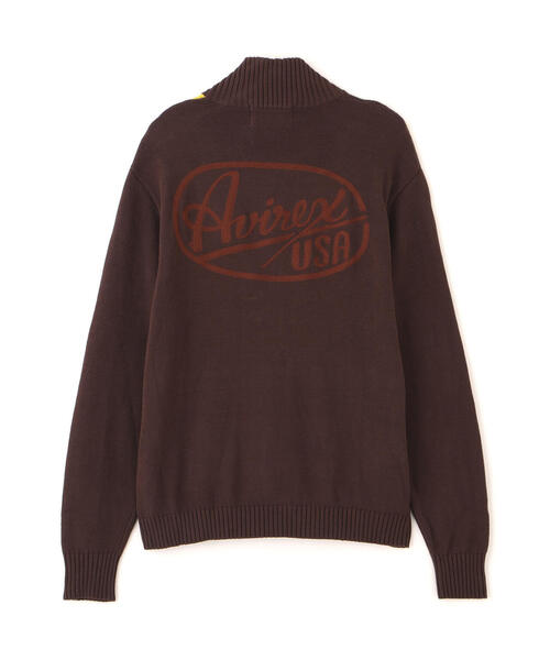 セーター ニット 「A.A.R.C」COTTON ZIP UP KNIT / コットン ジップアップ ニット / AVIREX / アヴィレックス メの画像
