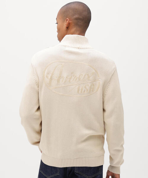 セーター ニット 「A.A.R.C」COTTON ZIP UP KNIT / コットン ジップアップ ニット / AVIREX / アヴィレックス メの画像